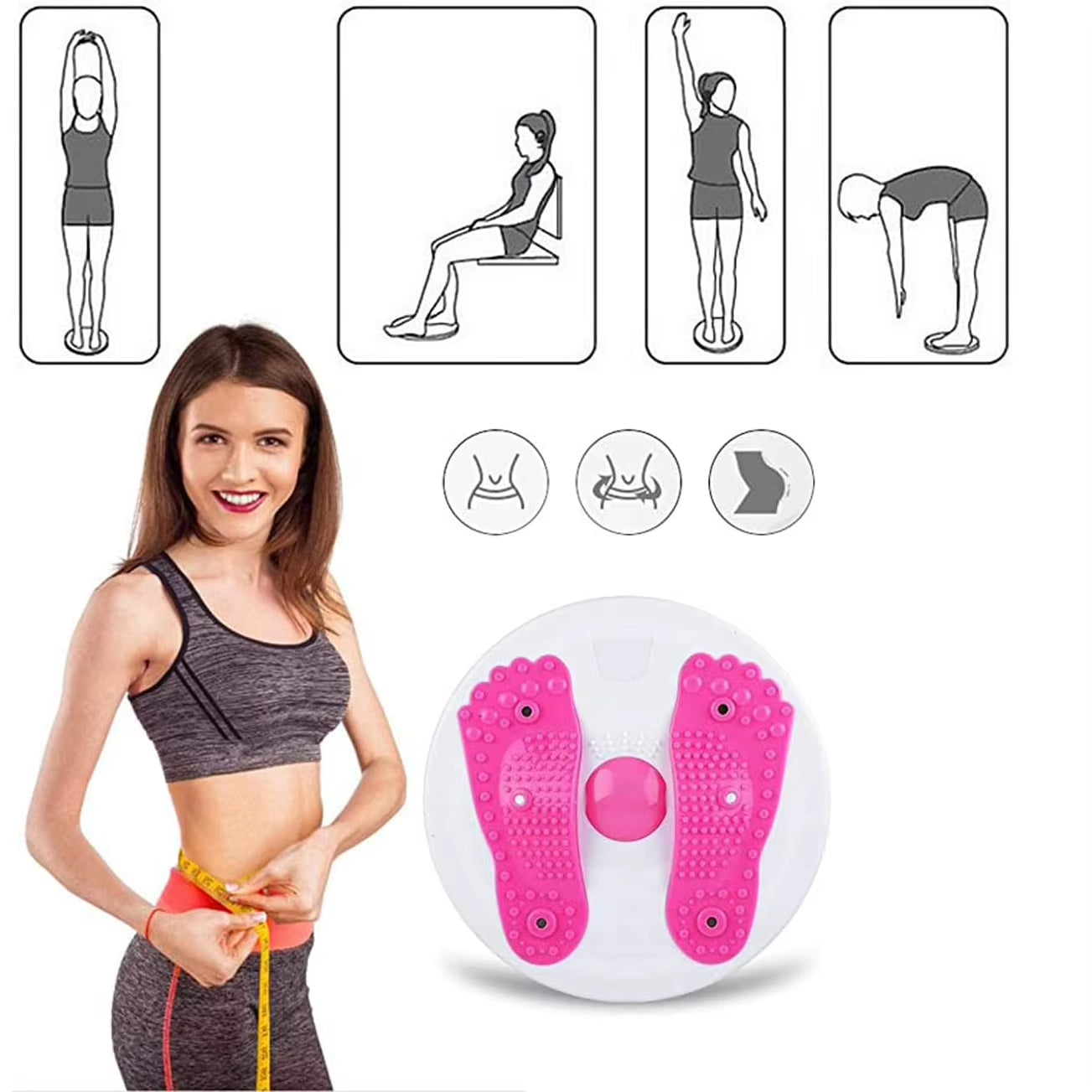 SlimTwist Abdominal Fitness Disc – Twisting Disc for Weight Loss, Fat Burning & Full Body Toning