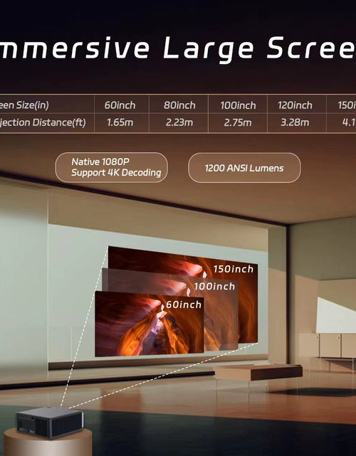 Load image into Gallery viewer, C4 PRO 1080P Projector Full HD 4K 1200ANSI Projectors Video Smart TV for Home 32GB Movie Theater Beamer
