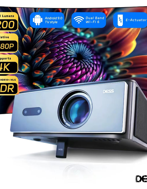 Load image into Gallery viewer, C4 PRO 1080P Projector Full HD 4K 1200ANSI Projectors Video Smart TV for Home 32GB Movie Theater Beamer
