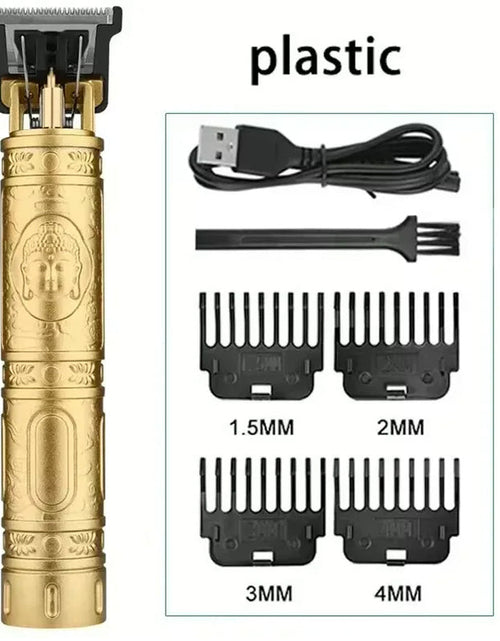 Load image into Gallery viewer, Rechargeable Trimmer with Engraved Dragon &amp; Buddha Design
