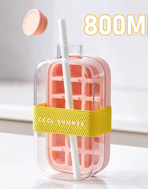 Load image into Gallery viewer, ChillSip Bottle Set – Stylish Water Bottle with Straw &amp; Zero-Contact Ice Cube Tray
