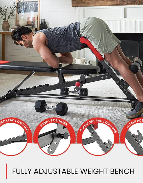Load image into Gallery viewer, Multi-Functional FID Weight Bench for Full All-In-One Body Workout – Hyper Back Extension, Roman Chair, Adjustable Ab Sit up Bench, Incline Decline Bench, Flat Bench
