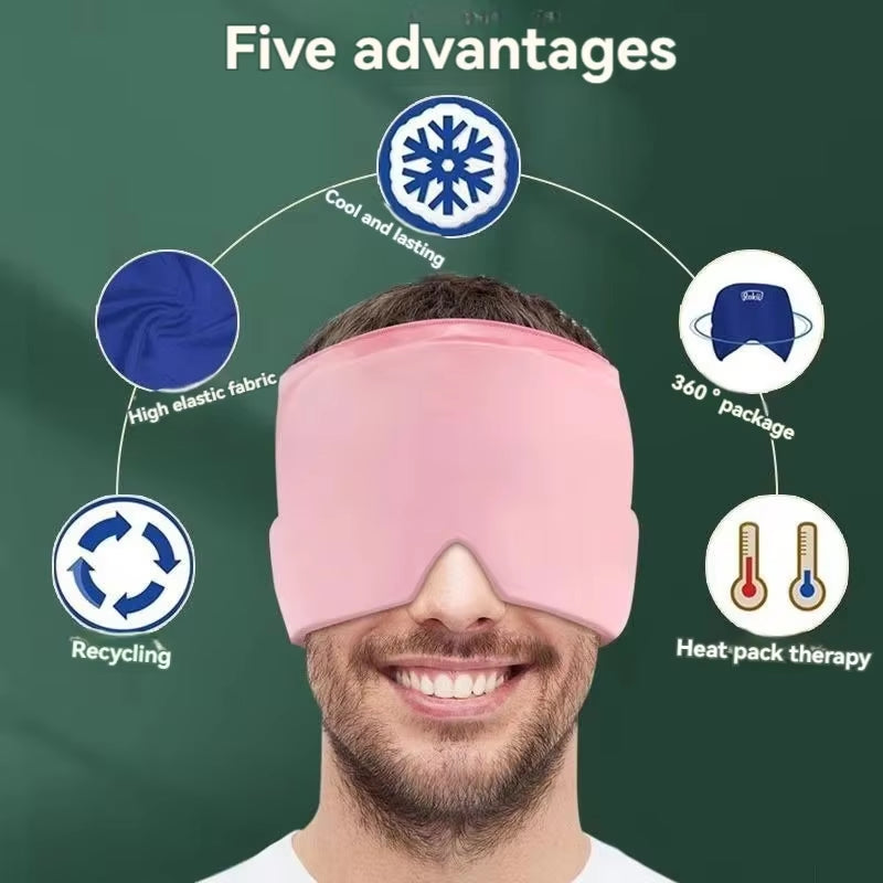 ThermaRelief™ 2-in-1 Gel Headgear – Hot & Cold Therapy for Instant Comfort