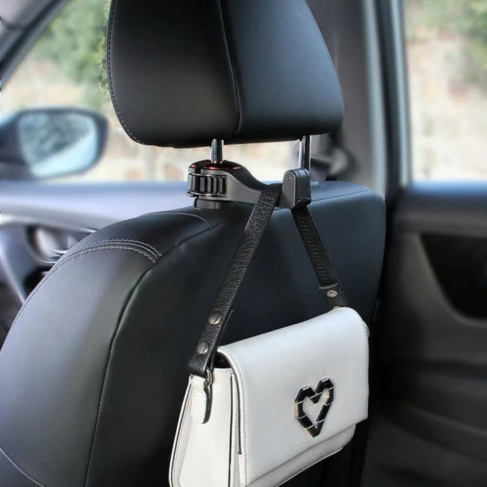 HookNView Car Organizer – Multi-Function Back Seat Hook & Phone Holder Bracket
